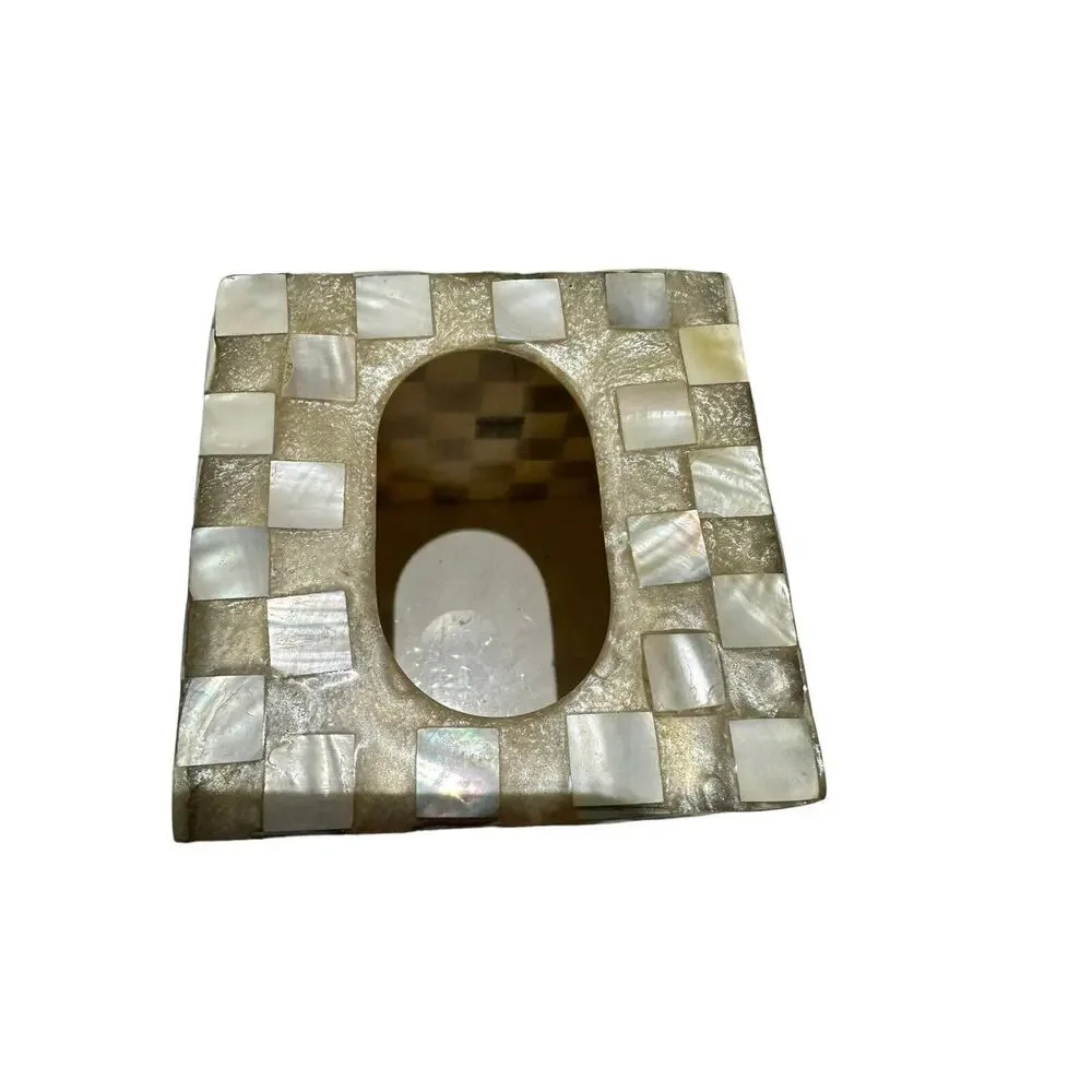 4 Bathroom Vanity Set Marble Look Resin Mother of Pearls Inlay Cover Check